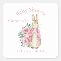 Pink Beatrix Potter Bunny Rabbit Babydusche