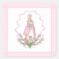 Pink Beatrix Potter Kariertes Tierthema Kinderdusc