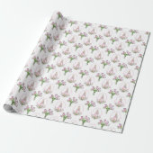 Pink Beatrix Potter Tulip Floral Geschenkpapier (Ungerollt)