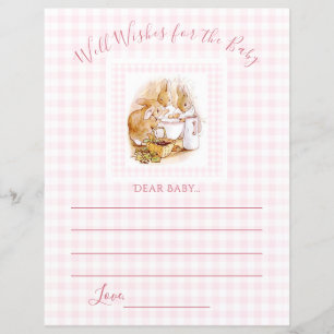Pink Beatrix Potter will Baby Showspiel