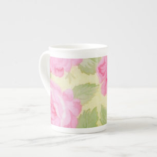 Pink Beauties Bone China Tasse