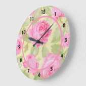 Pink Beauties Wall Clock Große Wanduhr (Winkel)