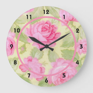 Pink Beauties Wall Clock Große Wanduhr