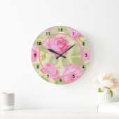 Pink Beauties Wall Clock Große Wanduhr (Zuhause)