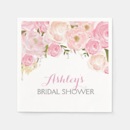 Pink Beautiful Floral Napkins Serviette