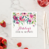 Pink Beautiful Floral Napkins Serviette (Beispiel)