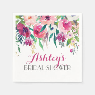 Pink Beautiful Floral Napkins Serviette