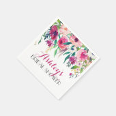 Pink Beautiful Floral Napkins Serviette (Ecke)