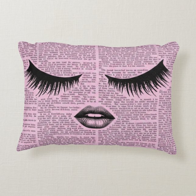 Pink Beauty Accent Pillow | Feminine Aesthetic  Dekokissen (Rückseite)