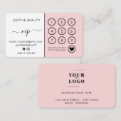 Pink Beauty Business Logo Trendly Loyalty Card Treuekarte (Vorne/Hinten)