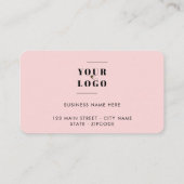 Pink Beauty Business Logo Trendly Loyalty Card Treuekarte (Rückseite)