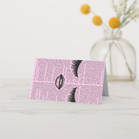 Pink Beauty Folded Loyalty Card Feminine Aesthetic Treuekarte (Vorderseite)