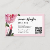 Pink Beauty Makeup Artist Visitenkarte (Rückseite)