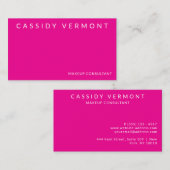 Pink Beauty Makeup Haar Berater Visitenkarte (Vorne/Hinten)