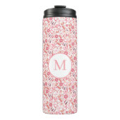 Pink Beauty & Makeup Seamless Pattern Girly Thermosbecher (Vorderseite)