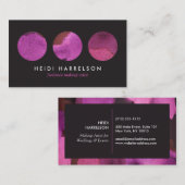 Pink Beauty Palette für Freelance Makeup Artist Visitenkarte (Vorne/Hinten)