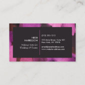 Pink Beauty Palette für Freelance Makeup Artist Visitenkarte (Rückseite)