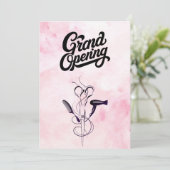 Pink Beauty Salon Grand Opening Einladung (Stehend Vorderseite)