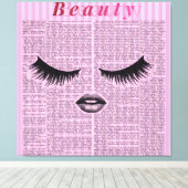 Pink Beauty Stretched Canvas Wall Art | Feminine  Leinwanddruck (Insitu (Holzboden))