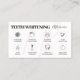 Pink Beauty Teeth Whitening Aftercare Tipps Visitenkarte