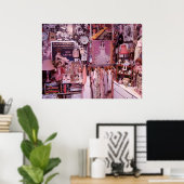 Pink Bedroom Clutter Poster (Heimbüro)