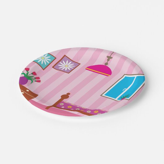 Pink Bedroom Paper Teller (Schrägansicht)