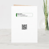 Pink Bee Balm Blume und Honey Bee Karte (Rückseite)