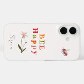 Pink Bee Inspiration Boho Personalize Name Case-Mate iPhone Hülle (Rückseite (Horizontal))