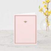 Pink Bee Note Card Karte (Gelbe Blume)