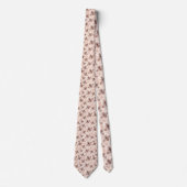 Pink Bee Pattern Custom Necktie Krawatte (Vorderseite)