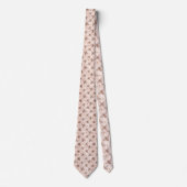Pink Bee Pattern Custom Necktie Krawatte (Vorderseite)