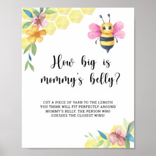 Pink Bee wie groß ist Mamas Bauch Spiel Poster