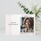 Pink-Beerdigungsdenkmal aus der Familie Dankeskarte (Stehend Vorderseite)