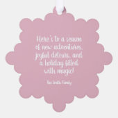 Pink Beetle Holiday Ornament & Gift Tag (Rückseite)