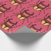 Pink Beetle Inseco Kunst, Dichtung und Musik Geschenkpapier (Ecke)