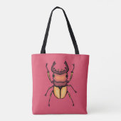 Pink Beetle Inseco Kunst, Dichtung und Musik Tasche (Rückseite)