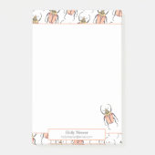 Pink Beetles Notepad mit Kontaktinformationen Post-it Klebezettel (Vorderseite)