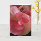 Pink Begonias, Digital Painting Grußkarte Karte (Gelbe Blume)