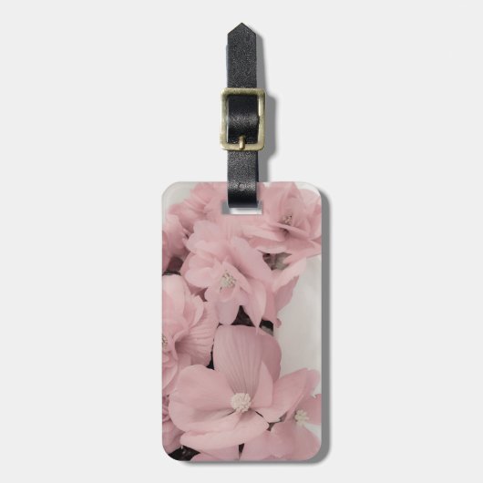 Pink Begonias Gepäckanhänger (Vorderseite vertikal)