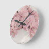 Pink Begonias Runde Wanduhr (Winkel)
