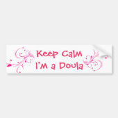 Pink Behalt Calm Ich bin ein Doula-Autoaufkleber Autoaufkleber (Vorne)
