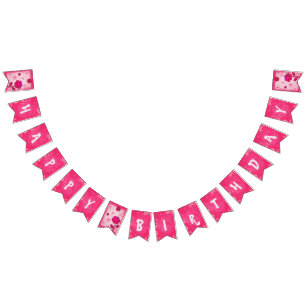 Pink bei Play Jeweled Happy Birthday Wimpelkette
