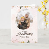 Pink Beige Aquarellfarben Ästhetik glücklicher Jah Karte (Gelbe Blume)