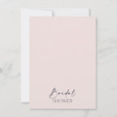 Pink Beige Boho Pampas Grass Brautparty Einladung (Rückseite)