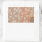 Pink Beige Braun Muster Rechteckiger Aufkleber (Tasche)