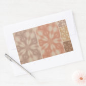 Pink Beige Braun Muster Rechteckiger Aufkleber (Umschlag)