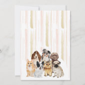 Pink Beige Oh Baby Hunde Einladung (Rückseite)