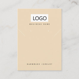 Pink Beige Schmucktasche Ohrringe Nekklace Display Visitenkarte