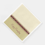 Pink Beige und Burgund Serviette (Ecke)