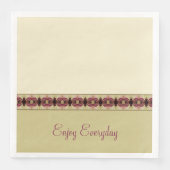 Pink Beige und Burgund Serviette (Vorderseite)